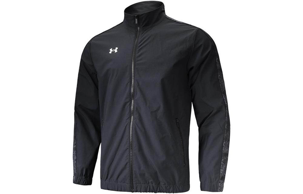 Under Armour Black Woven Jacket with Wave Print Design 22500401-001