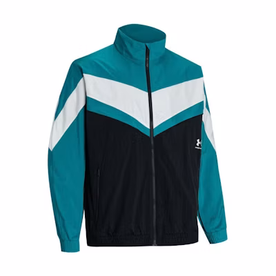 Under Armour Blue Black Colorblock Retro Track Jacket 1373186-004