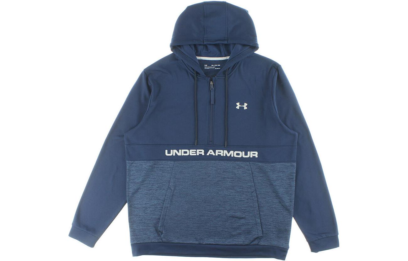 Under Armour Blue Hoodie with American Letter Print Design 1357206-408