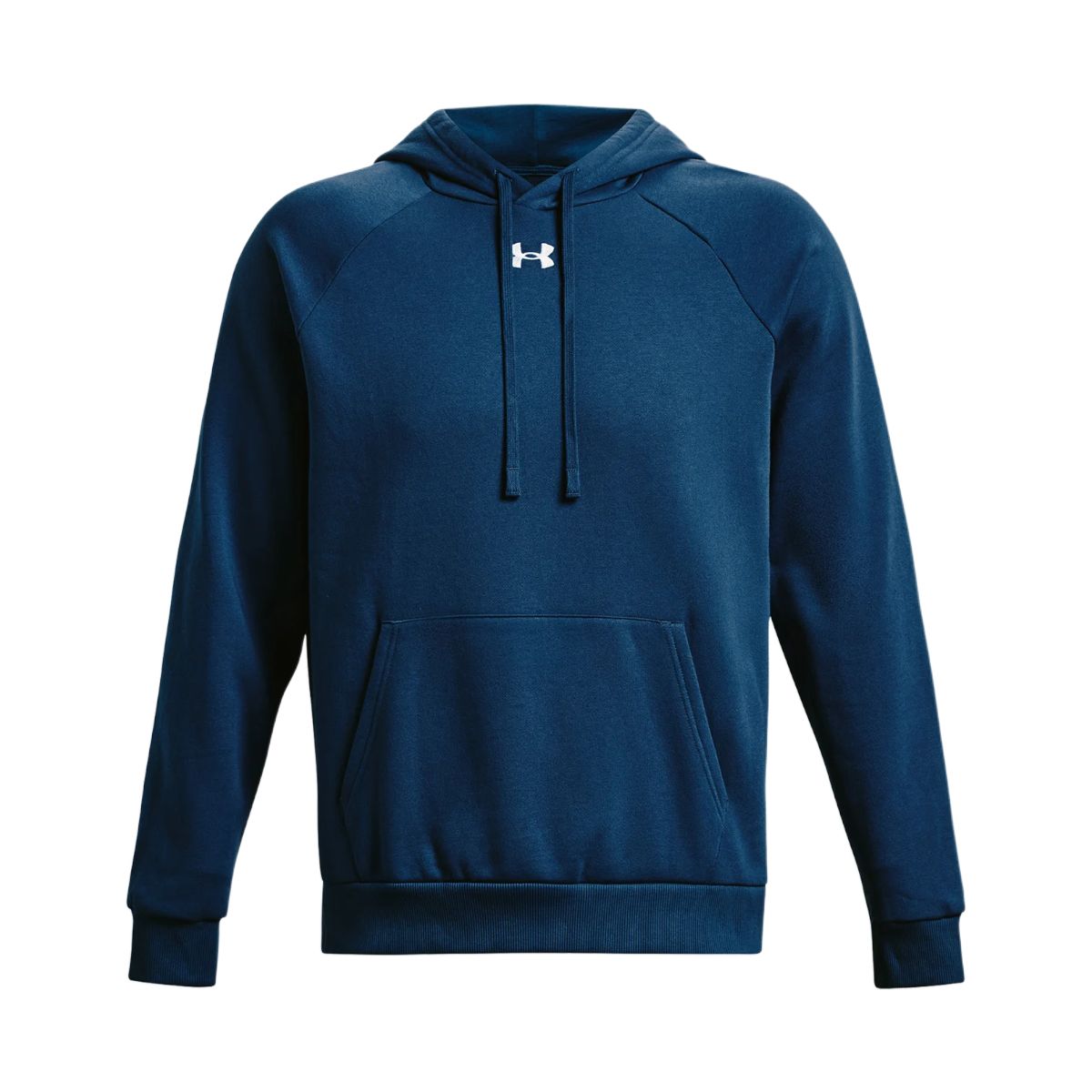 Under Armour Blue Logo Fleece Hoodie with Drawstring 1379757-426