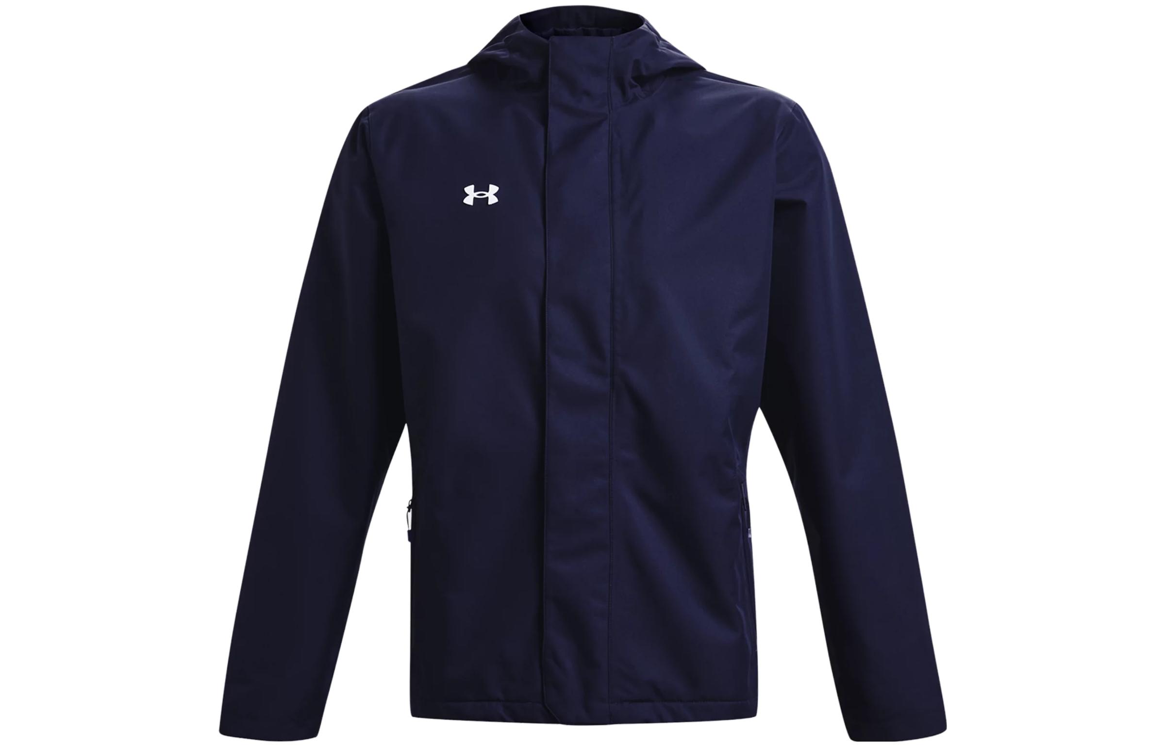Under Armour Blue Logo Solid Print Hoodie Jacket 1369254-410