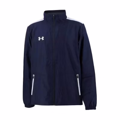 Under Armour Blue Loose Fit Zip-Up Jacket with Stand Collar 1371025-410