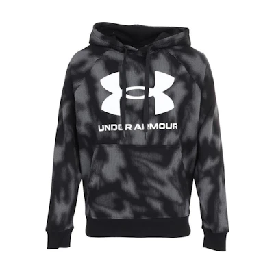 Under Armour Camo Logo Hoodie Pullover Sweatshirt Grey 1381331-001