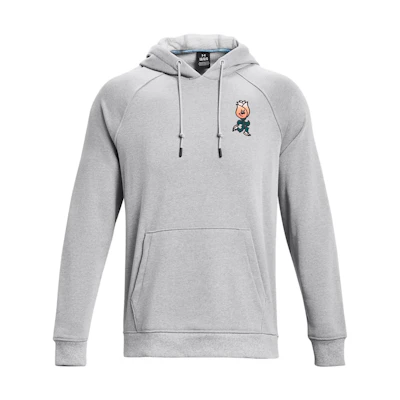 Under Armour Casual Printed Logo Hoodie Light Gray Long Sleeve 1379688-011