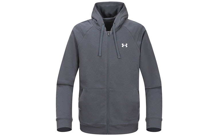 Under Armour Casual Sports Logo Hoodie Jacket - Gray 1357106-012