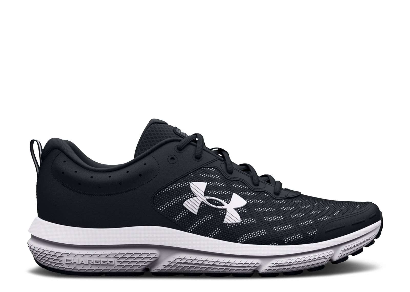 Under Armour Charged Assert 10 4E Wide 'Black White' 3026176-001