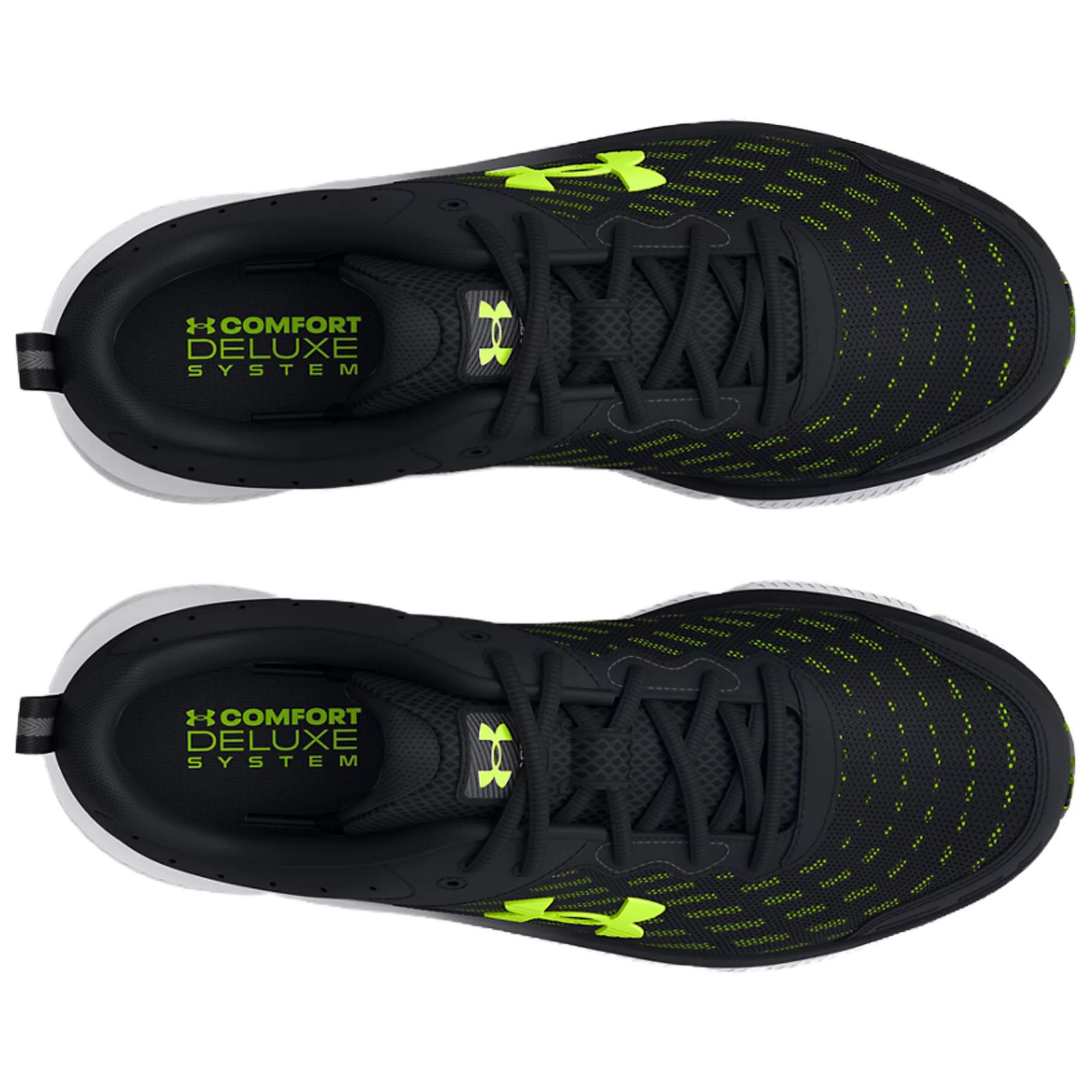 Shop 언더아머 차지드 어썰트 10 블랙/형광노랑 3026175-007