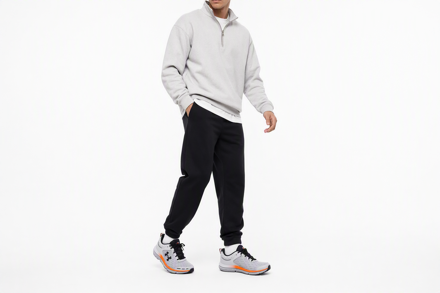 Order Under Armour Charged Assert 10 "Bianco Nero Arancione" 3026175-101