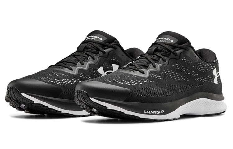 Lookbook Under Armour Charged Bandit 6 2E 宽版 '黑色珐琅' 运动鞋 3024144-001