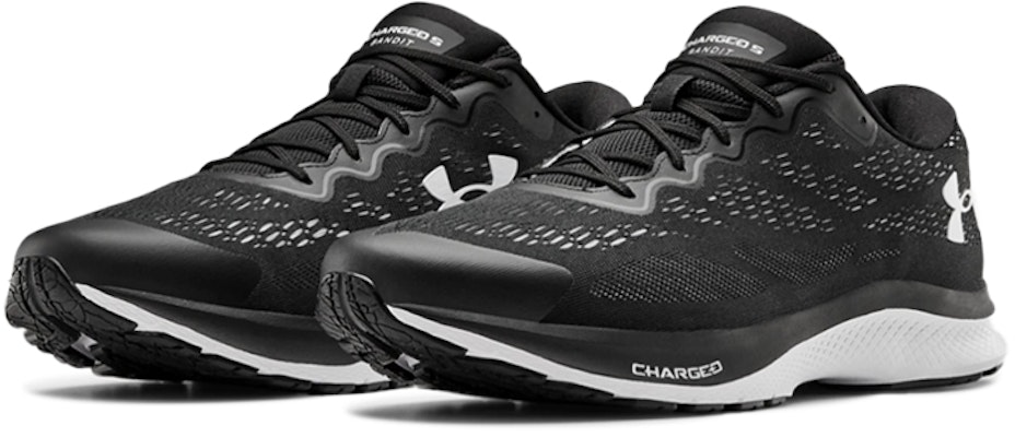 Under Armour Charged Bandit 6 2E 宽版 '黑色珐琅' 运动鞋 3024144-001 Lookbook Under Armour Charged Bandit 6 2E 宽版 '黑色珐琅' 运动鞋 3024144-001