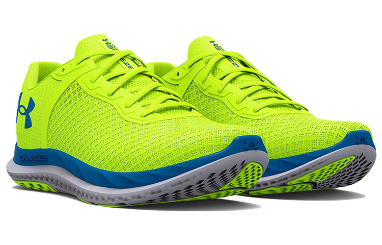 Lookbook Under Armour Charged Breeze ''Jaune High-Vis Bleu Cruise'' 3025129-300