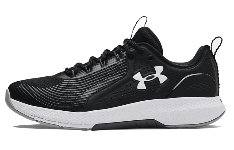 UA Charged Commit 3 4E Wide 'Black White'