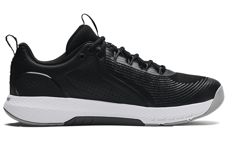 UA Charged Commit 3 4E Wide 'Black White' 圖 2