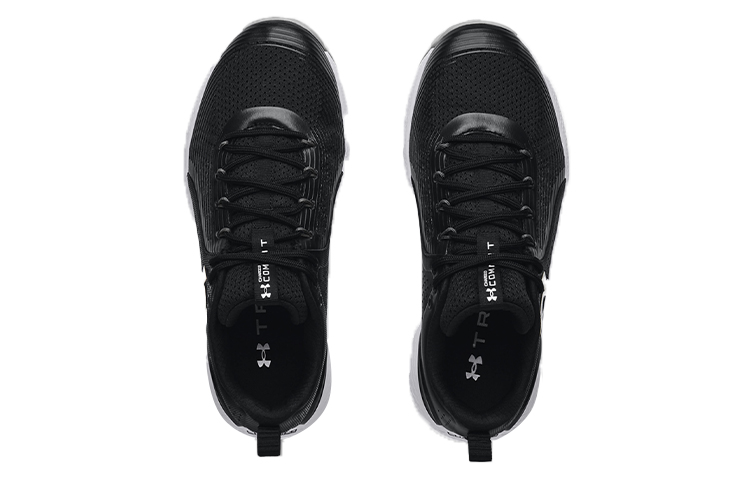 UA Charged Commit 3 4E Wide 'Black White' 圖 4