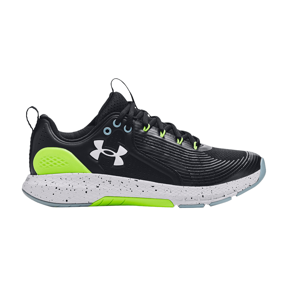 Under Armour Charged Commit TR 3 4E Wide 'Black Lime Surge' 3023704-002