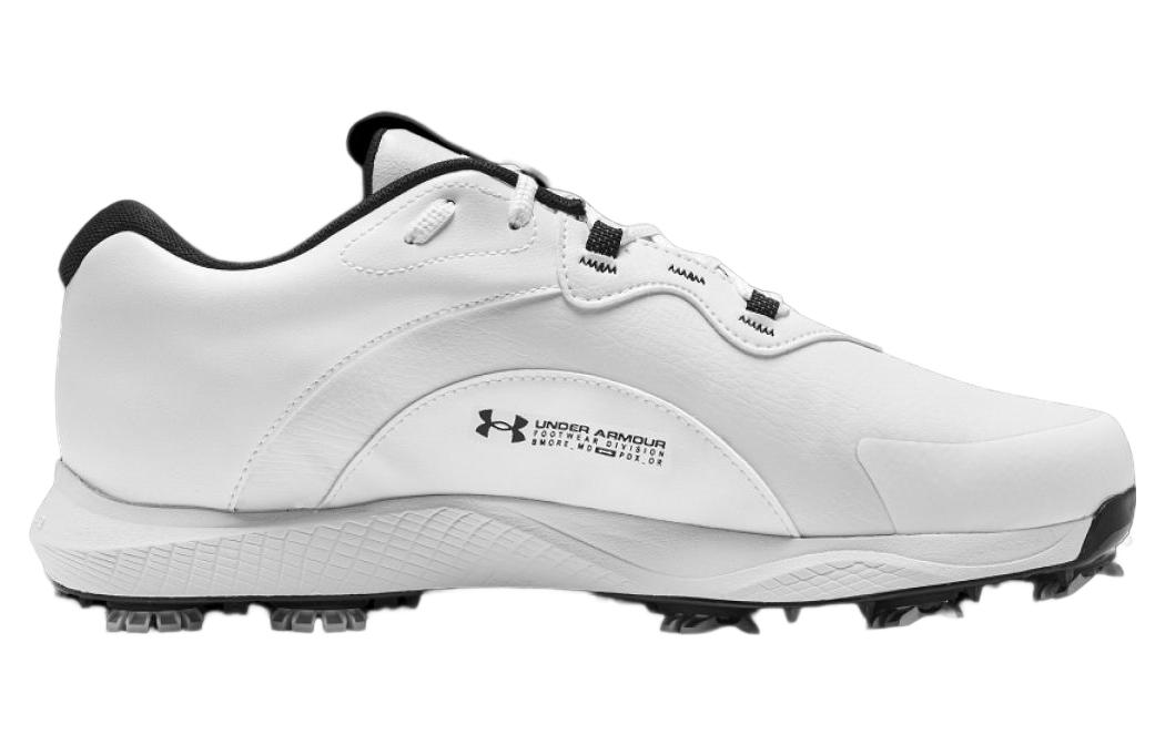 Lookbook Under Armour Charged Draw 2 Golf Wide 'White Black' 3026401-100
