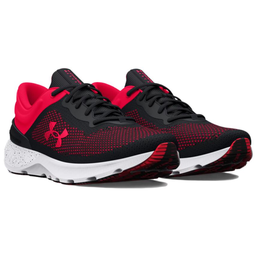 Lookbook Under Armour Charged Escape 4 Knit 'Hitam Merah' 3026521-003