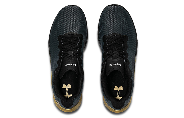 UA Charged Pulse Sports Shoes Black/Gold 圖 4