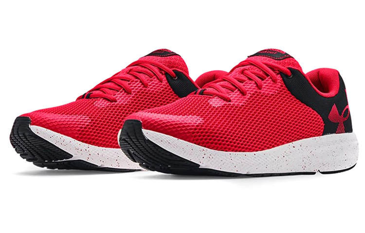 Lookbook Under Armour Charged Pursuit 2 ''Grand Logo Tacheté - Rouge Noir'' 3025249-600