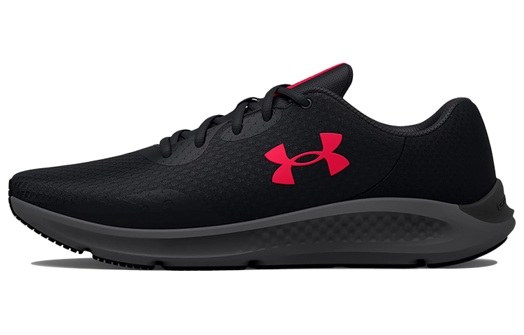 Under Armour Charged Pursuit 3 4E Wide 'Black Red' 3025801-003