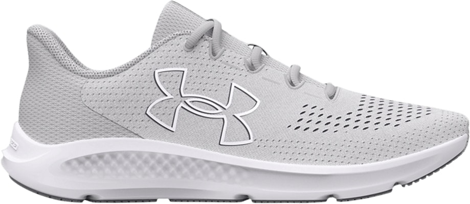 Women) Under Armour Charged Pursuit 3 'Big Logo ‑ Halo Grey White