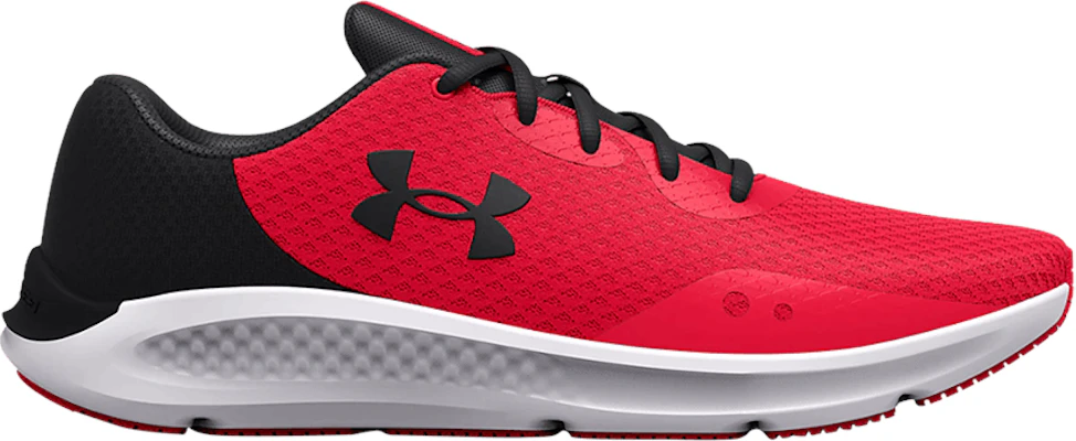 Under armour charged red hot sale and black