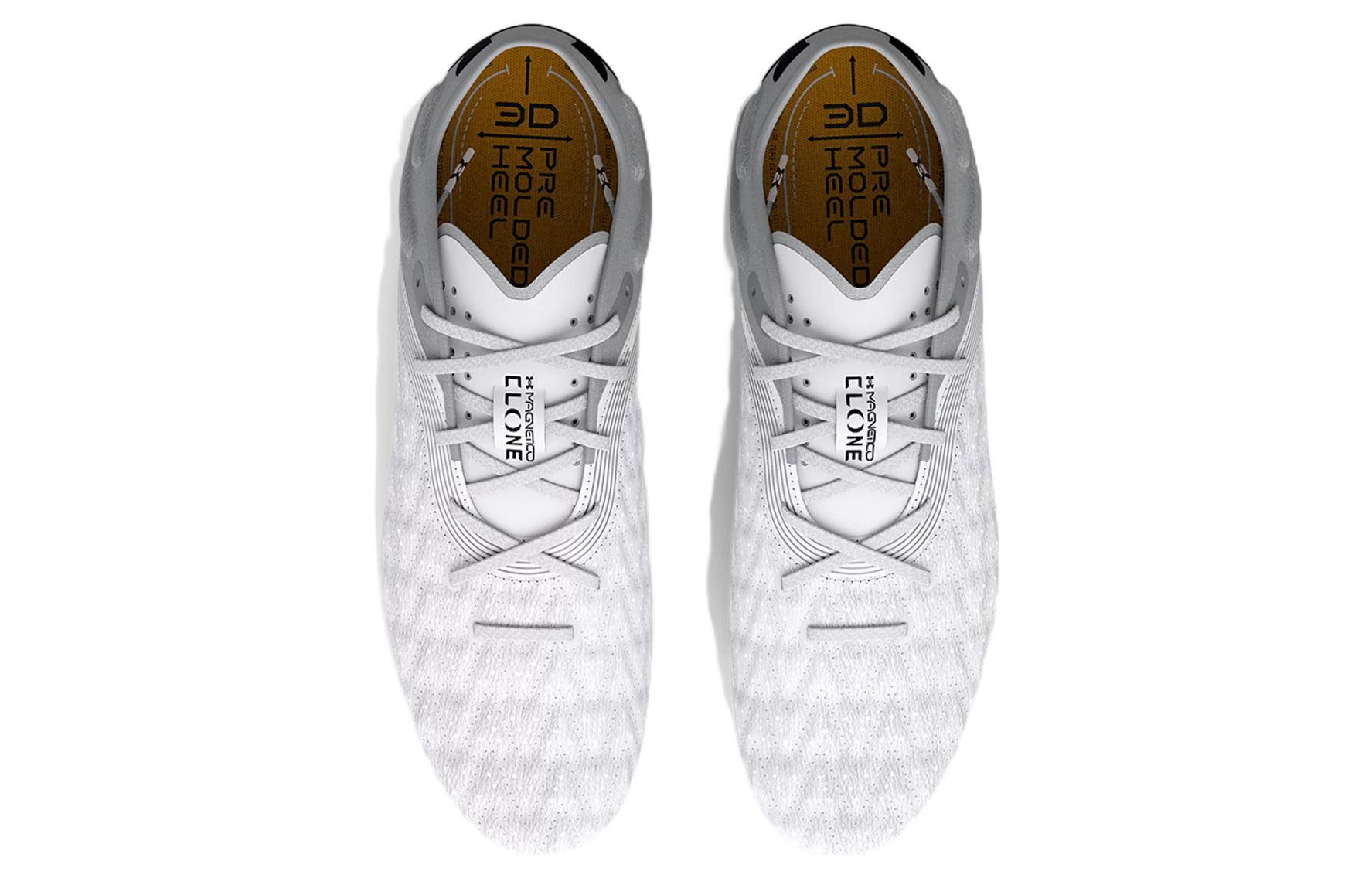 Shop Under Armour UA Clone Magnetico Pro 2 FG 硬地耐磨防滑足球鞋 白銀