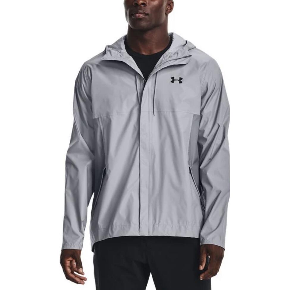 Under Armour Cloudstrike Shell Training Logo Hoodie Jacket Men’s Grey 1350950-035