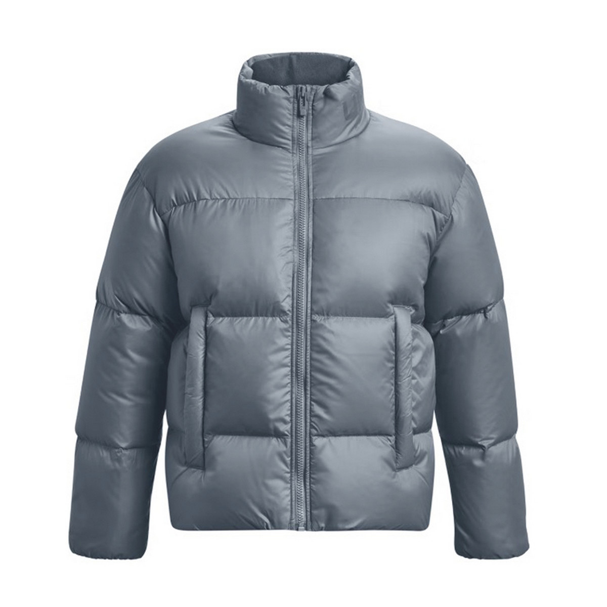 Lookbook Under Armour ColdGear Infrared Training Puffer Jacket Unisex Abu + Kalung 1378828-002