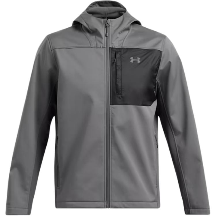 Order Under Armour ColdGear Storm Infrared Shield Gray Loose Fit Hoodie Jacket 1371587-025
