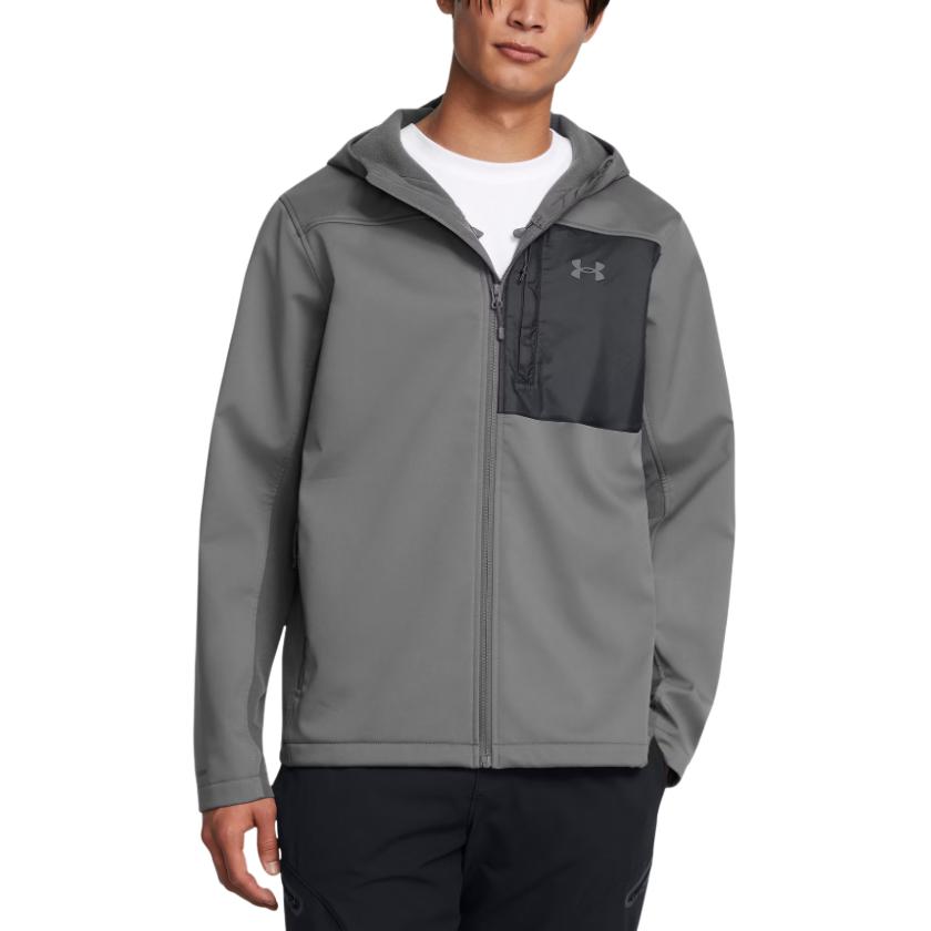 Shop Under Armour ColdGear Storm Infrared Shield Gray Loose Fit Hoodie Jacket 1371587-025