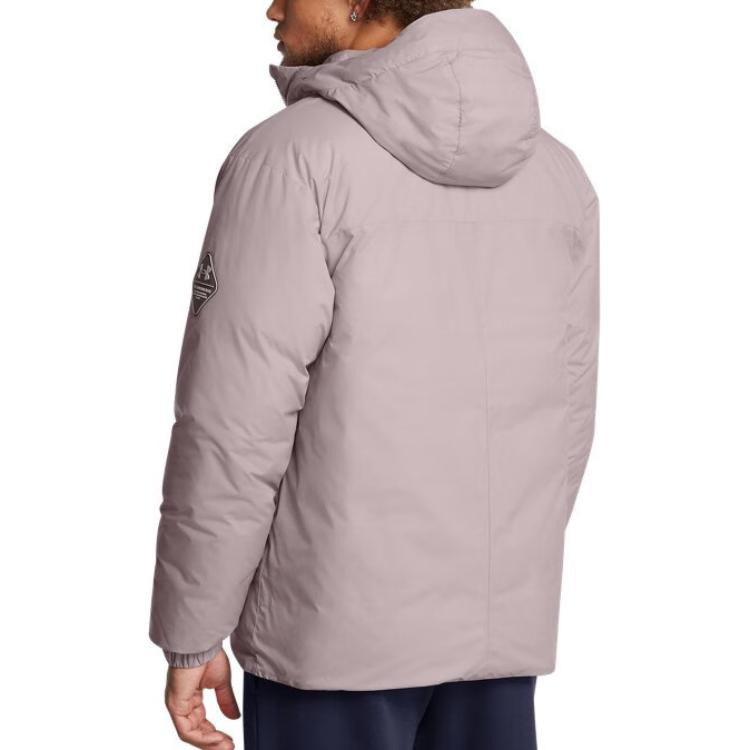 Details for Under Armour ColdGear Jaket Tahan Angin & Air Berlapis Bulu - Abu-Abu. 1378840-015