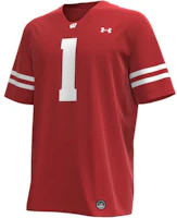 Under Armour Collegiate Football Replica Jersey Red Short Sleeve Tee Men. 6006160-834 Under Armour Collegiate Football Replica Jersey Red Short Sleeve Tee Men. 6006160-834