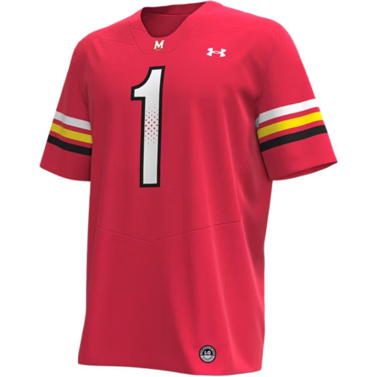 Under Armour Collegiate UA Football Replica Twill Jersey Red Short Sleeve Tee Men 6006155-600
