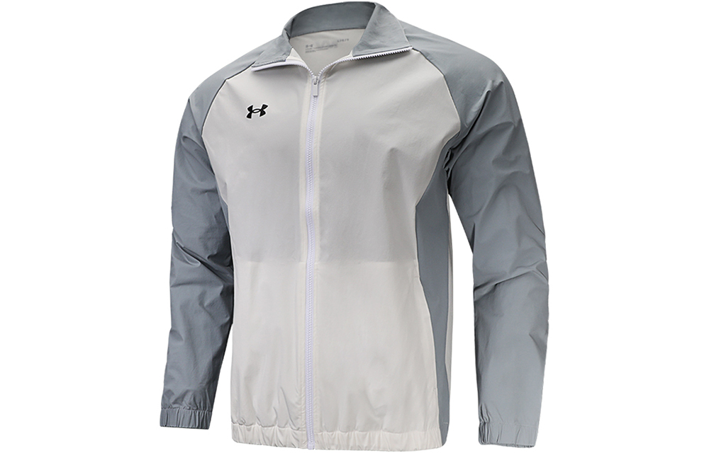 Under Armour Color Block Logo Print Woven Jacket White 22500402-100