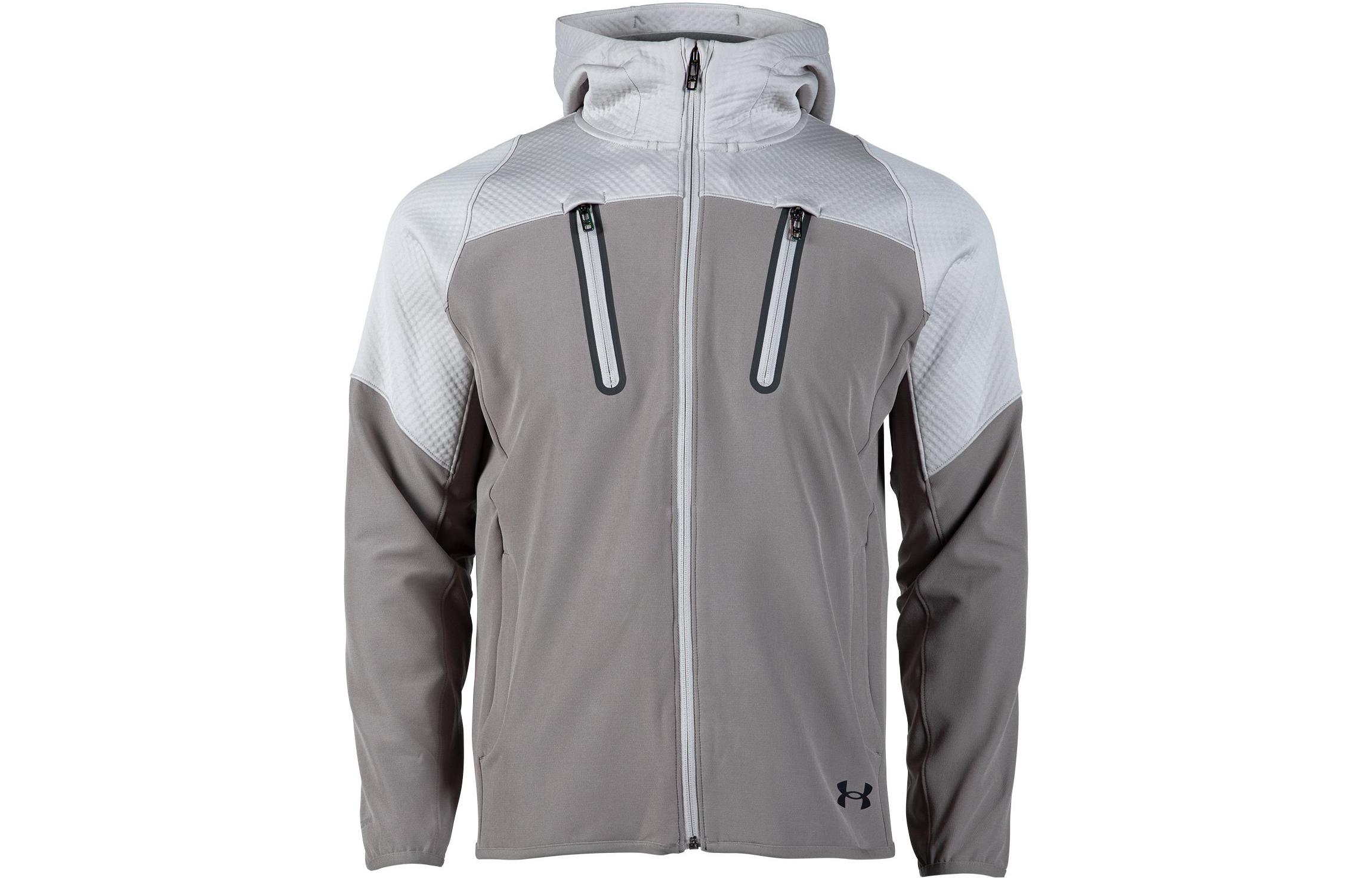 Under Armour Colorblock Logo Print Jacket - Gray 1374630-592