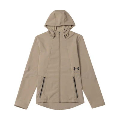 Under Armour Colorblock Training Jacket Khaki Long Sleeve Casual Wear 1320950-299