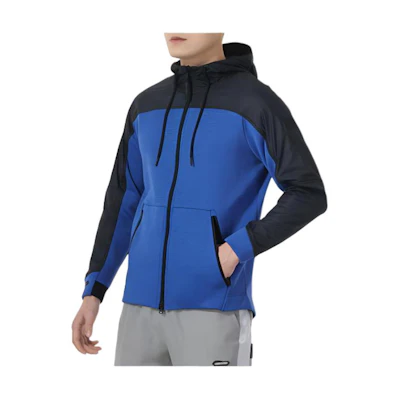 Under Armour Colorblock Zip-Up Hoodie Jacket Blue Outdoor Casual Sportswear 1320710-400