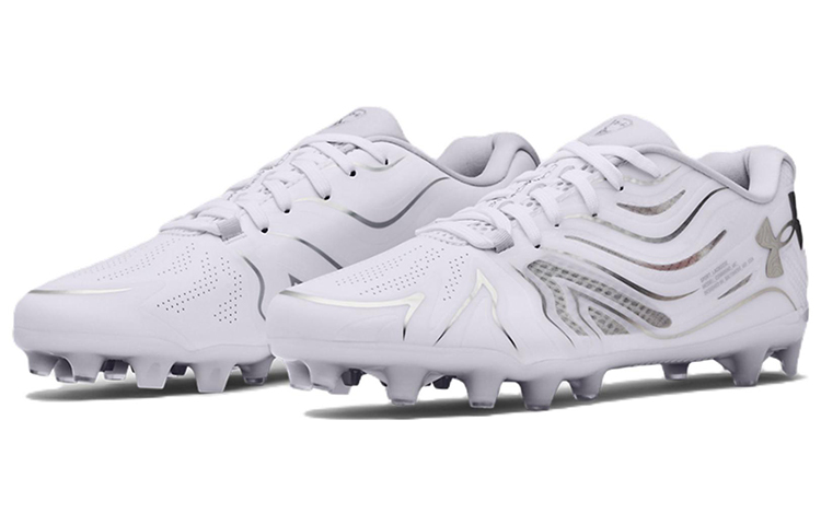 Lookbook Under Armour Command MC Lacrosse ''Wit Metallic Zilver'' 3023385-100