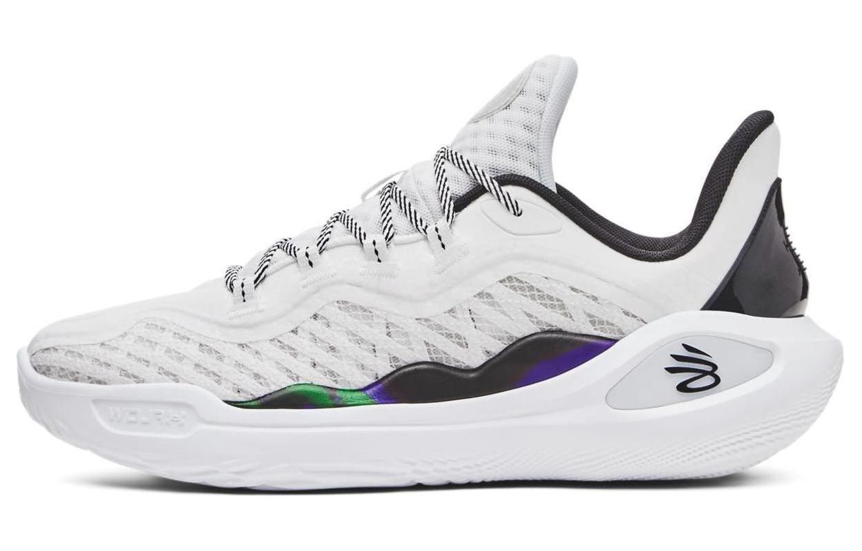 Under Armour Curry 11 "Bruce Lee Wind" White/Grey Low Basketball Shoes. 3027502-100