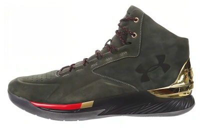 Under Armour Curry 1 Lux Mid Suede 'Downtown Green'