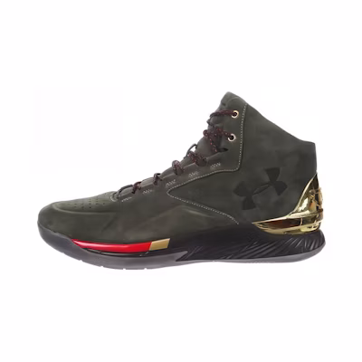 UA Curry 1 Lux Mid Suede 'Downtown Green'