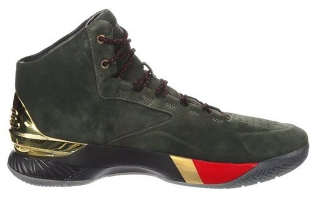 安德玛 Curry 1 Lux 中帮绒面革“市区绿色” 1296617-330 Order 安德玛 Curry 1 Lux 中帮绒面革“市区绿色” 1296617-330