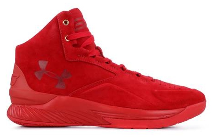 UA Curry 1 Lux Mid Suede 'Triple Red' 圖 2