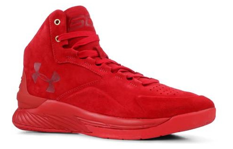 UA Curry 1 Lux Mid Suede 'Triple Red' 圖 3