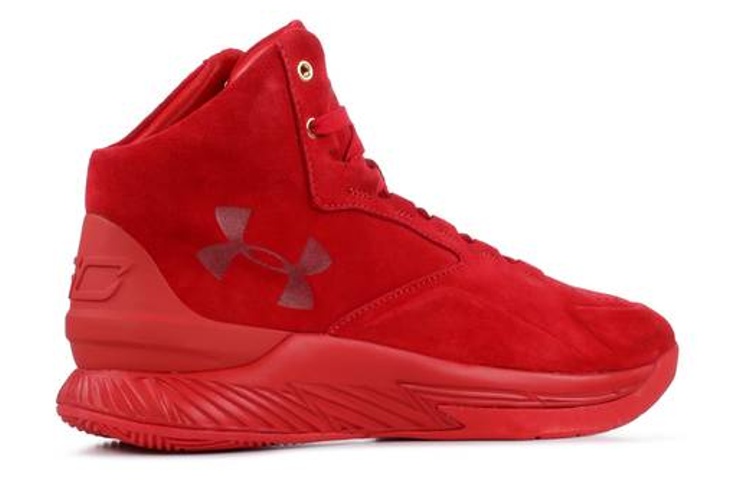 UA Curry 1 Lux Mid Suede 'Triple Red' 圖 4