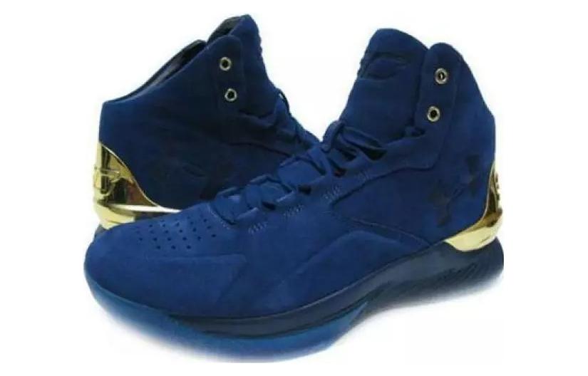 Lookbook 언더아머 커리 1 미드 럭스 블랙아웃 네이비 1296617-997