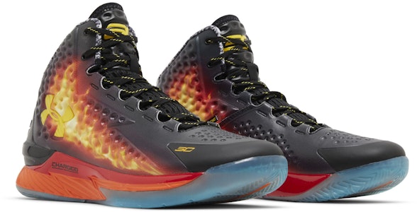 Under Armour Curry 1 Curry Jam 時尚百搭 防滑耐磨 中筒 籃球鞋 男款 黑橙 Cheap Under Armour Curry 1 Curry Jam 時尚百搭 防滑耐磨 中筒 籃球鞋 男款 黑橙
