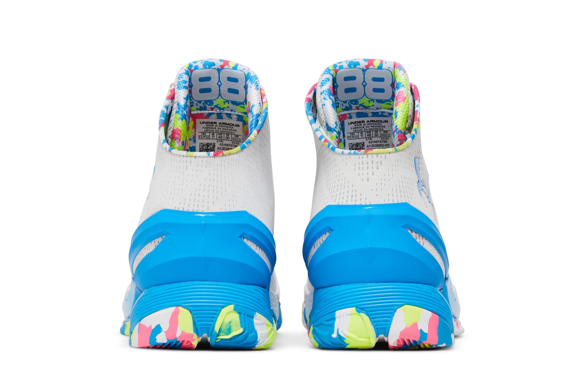Sizing Under Armour Curry 2 Retro 'Splash Party' 2023 3026282-100