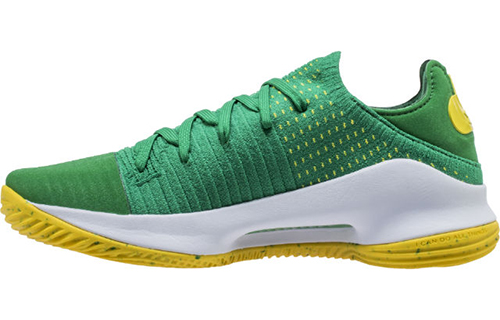 Lookbook Under Armour Curry 4 Low ''Oakland Athletics'' Grün Gelb Sneakers 3000083-302
